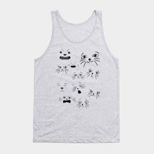 1001 cat expressions Tank Top